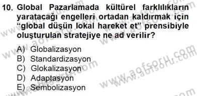 Marka İletişim Kampanyaları Dersi 2014 - 2015 Yılı (Vize) Ara Sınav Soruları 10. Soru