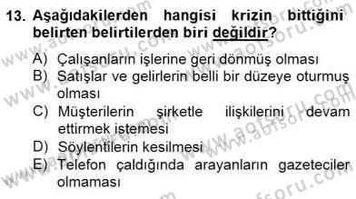 Marka İletişim Kampanyaları Dersi 2014 - 2015 Yılı (Vize) Ara Sınav Soruları 13. Soru