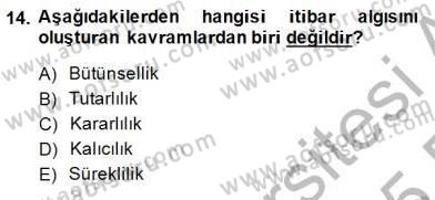 Marka İletişim Kampanyaları Dersi 2014 - 2015 Yılı (Vize) Ara Sınav Soruları 14. Soru