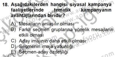 Marka İletişim Kampanyaları Dersi 2014 - 2015 Yılı (Vize) Ara Sınav Soruları 18. Soru