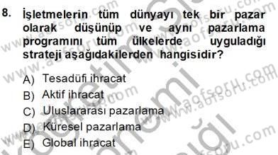 Marka İletişim Kampanyaları Dersi 2014 - 2015 Yılı (Vize) Ara Sınav Soruları 8. Soru