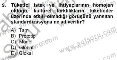 Marka İletişim Kampanyaları Dersi 2014 - 2015 Yılı (Vize) Ara Sınav Soruları 9. Soru