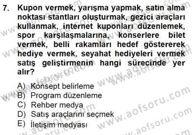Marka İletişim Kampanyaları Dersi 2014 - 2015 Yılı (Final) Dönem Sonu Sınav Soruları 7. Soru
