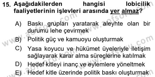 Marka İletişim Kampanyaları Dersi 2016 - 2017 Yılı (Vize) Ara Sınav Soruları 15. Soru