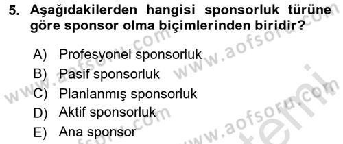 Marka İletişim Kampanyaları Dersi 2020 - 2021 Yılı Yaz Okulu Sınav Soruları 5. Soru