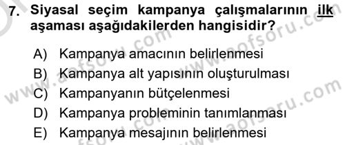 Marka İletişim Kampanyaları Dersi 2020 - 2021 Yılı Yaz Okulu Sınav Soruları 7. Soru