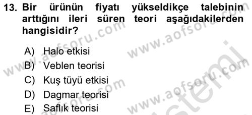 Marka İletişim Kampanyaları Dersi 2021 - 2022 Yılı (Final) Dönem Sonu Sınav Soruları 13. Soru