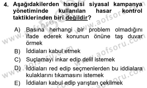 Marka İletişim Kampanyaları Dersi 2021 - 2022 Yılı (Final) Dönem Sonu Sınav Soruları 4. Soru
