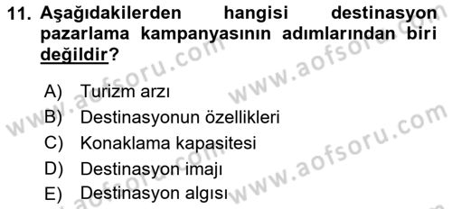Marka İletişim Kampanyaları Dersi 2021 - 2022 Yılı Yaz Okulu Sınav Soruları 11. Soru