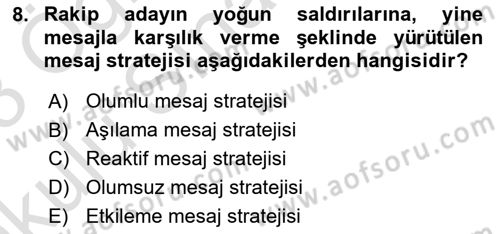Marka İletişim Kampanyaları Dersi 2022 - 2023 Yılı Yaz Okulu Sınav Soruları 8. Soru