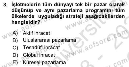 Marka İletişim Kampanyaları Dersi 2023 - 2024 Yılı Yaz Okulu Sınav Soruları 3. Soru