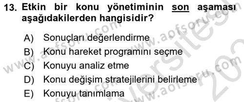 Marka İletişim Kampanyaları Dersi 2024 - 2025 Yılı (Vize) Ara Sınav Soruları 13. Soru