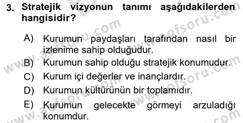 Marka İletişim Kampanyaları Dersi 2024 - 2025 Yılı (Final) Dönem Sonu Sınav Soruları 3. Soru