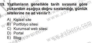 Marka İletişimi Tasarımı ve Uygulamaları Dersi 2012 - 2013 Yılı (Final) Dönem Sonu Sınav Soruları 19. Soru