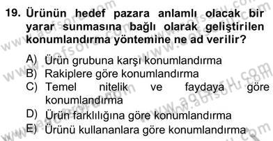 Marka İletişimi Tasarımı ve Uygulamaları Dersi 2013 - 2014 Yılı (Vize) Ara Sınav Soruları 19. Soru