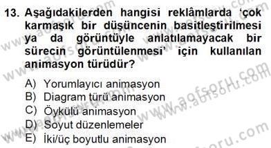Marka İletişimi Tasarımı ve Uygulamaları Dersi 2013 - 2014 Yılı (Final) Dönem Sonu Sınav Soruları 13. Soru