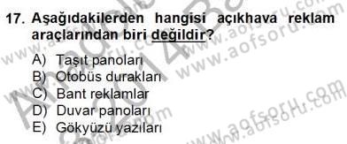 Marka İletişimi Tasarımı ve Uygulamaları Dersi 2013 - 2014 Yılı (Final) Dönem Sonu Sınav Soruları 17. Soru
