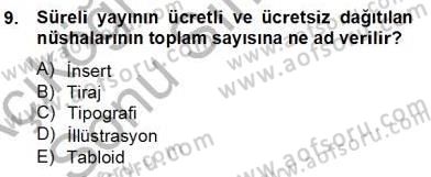 Marka İletişimi Tasarımı ve Uygulamaları Dersi 2013 - 2014 Yılı (Final) Dönem Sonu Sınav Soruları 9. Soru
