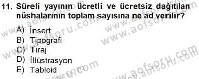 Marka İletişimi Tasarımı ve Uygulamaları Dersi 2013 - 2014 Yılı Tek Ders Sınavı 11. Soru