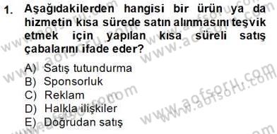 Marka İletişimi Tasarımı ve Uygulamaları Dersi 2014 - 2015 Yılı (Vize) Ara Sınav Soruları 1. Soru