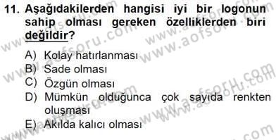 Marka İletişimi Tasarımı ve Uygulamaları Dersi 2014 - 2015 Yılı (Vize) Ara Sınav Soruları 11. Soru