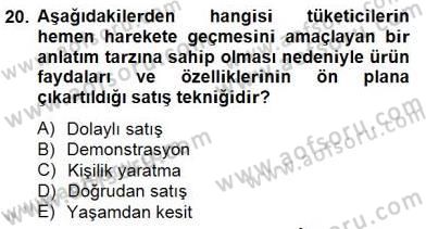 Marka İletişimi Tasarımı ve Uygulamaları Dersi 2014 - 2015 Yılı (Vize) Ara Sınav Soruları 20. Soru