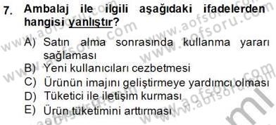 Marka İletişimi Tasarımı ve Uygulamaları Dersi 2014 - 2015 Yılı (Vize) Ara Sınav Soruları 7. Soru
