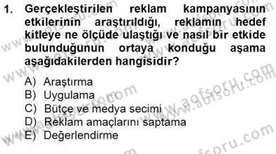 Marka İletişimi Tasarımı ve Uygulamaları Dersi 2014 - 2015 Yılı (Final) Dönem Sonu Sınav Soruları 1. Soru