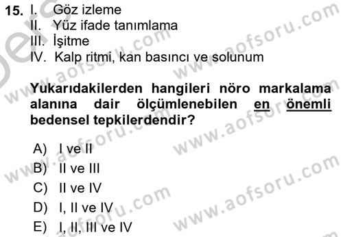 Marka İletişimi Tasarımı ve Uygulamaları Dersi 2016 - 2017 Yılı 3 Ders Sınav Soruları 15. Soru