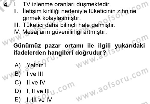 Marka İletişimi Tasarımı ve Uygulamaları Dersi 2016 - 2017 Yılı 3 Ders Sınav Soruları 4. Soru