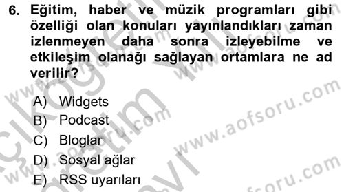 Marka İletişimi Tasarımı ve Uygulamaları Dersi 2016 - 2017 Yılı 3 Ders Sınav Soruları 6. Soru