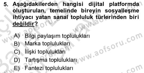 Marka İletişimi Tasarımı ve Uygulamaları Dersi 2016 - 2017 Yılı (Final) Dönem Sonu Sınav Soruları 5. Soru