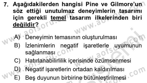 Marka İletişimi Tasarımı ve Uygulamaları Dersi 2020 - 2021 Yılı Yaz Okulu Sınav Soruları 7. Soru