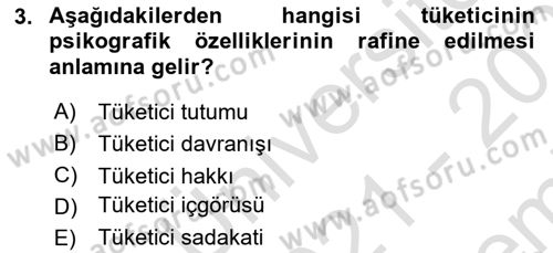 Marka İletişimi Tasarımı ve Uygulamaları Dersi 2021 - 2022 Yılı (Final) Dönem Sonu Sınav Soruları 3. Soru