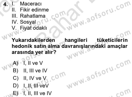 Marka İletişimi Tasarımı ve Uygulamaları Dersi 2021 - 2022 Yılı (Final) Dönem Sonu Sınav Soruları 4. Soru