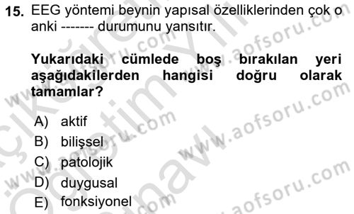 Marka İletişimi Tasarımı ve Uygulamaları Dersi 2021 - 2022 Yılı Yaz Okulu Sınav Soruları 15. Soru
