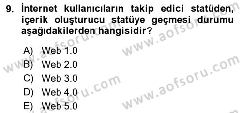 Marka İletişimi Tasarımı ve Uygulamaları Dersi 2021 - 2022 Yılı Yaz Okulu Sınav Soruları 9. Soru