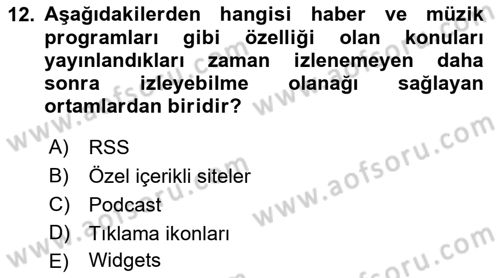Marka İletişimi Tasarımı ve Uygulamaları Dersi 2022 - 2023 Yılı Yaz Okulu Sınav Soruları 12. Soru