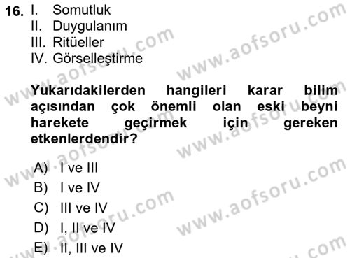 Marka İletişimi Tasarımı ve Uygulamaları Dersi 2022 - 2023 Yılı Yaz Okulu Sınav Soruları 16. Soru