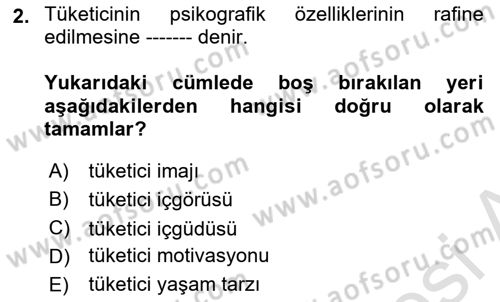 Marka İletişimi Tasarımı ve Uygulamaları Dersi 2022 - 2023 Yılı Yaz Okulu Sınav Soruları 2. Soru