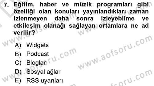 Marka İletişimi Tasarımı ve Uygulamaları Dersi 2023 - 2024 Yılı (Final) Dönem Sonu Sınav Soruları 7. Soru
