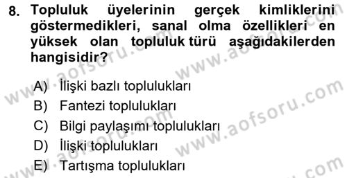 Marka İletişimi Tasarımı ve Uygulamaları Dersi 2023 - 2024 Yılı (Final) Dönem Sonu Sınav Soruları 8. Soru