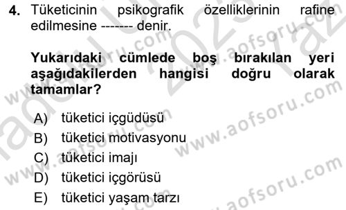 Marka İletişimi Tasarımı ve Uygulamaları Dersi 2023 - 2024 Yılı Yaz Okulu Sınav Soruları 4. Soru