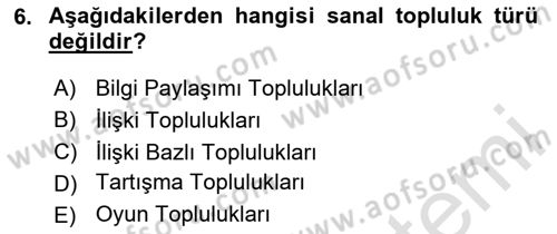 Marka İletişimi Tasarımı ve Uygulamaları Dersi 2024 - 2025 Yılı (Final) Dönem Sonu Sınav Soruları 6. Soru