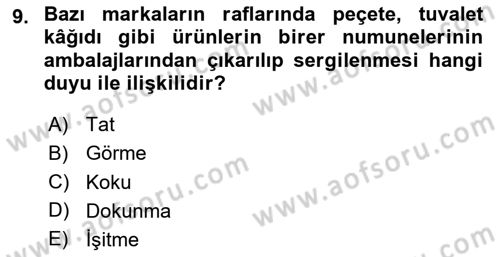 Marka İletişimi Tasarımı ve Uygulamaları Dersi 2024 - 2025 Yılı Yaz Okulu Sınav Soruları 9. Soru