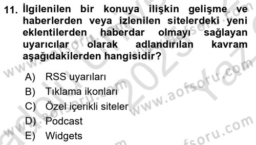Marka İletişimi Tasarımı ve Uygulamaları Dersi 2025 - 2026 Yılı Yaz Okulu Sınav Soruları 11. Soru