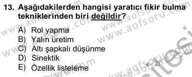 Reklamda Yaratıcılık ve Yazarlık Dersi 2012 - 2013 Yılı (Vize) Ara Sınav Soruları 13. Soru