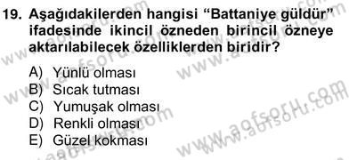 Reklamda Yaratıcılık ve Yazarlık Dersi 2012 - 2013 Yılı (Vize) Ara Sınav Soruları 19. Soru