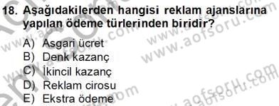 Reklamda Yaratıcılık ve Yazarlık Dersi 2012 - 2013 Yılı (Final) Dönem Sonu Sınav Soruları 18. Soru