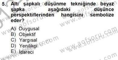 Reklamda Yaratıcılık ve Yazarlık Dersi 2012 - 2013 Yılı (Final) Dönem Sonu Sınav Soruları 5. Soru